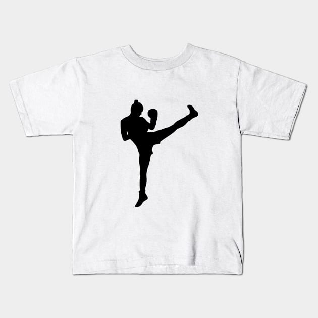 Woman Boxer Kids T-Shirt by RosaliArt